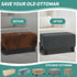 MAXIJIN Velvet Ottoman Slipcover Oversized Stretch Square Rectangle Footstool Slipcover Folding Storage Ottoman Covers
