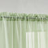 MYSTIC-HOME Sage Green Sheer Curtains, 84 Inches Long, 2 Panels, 52"x84", Semi Crinkle Voile Drapes for Living Room,