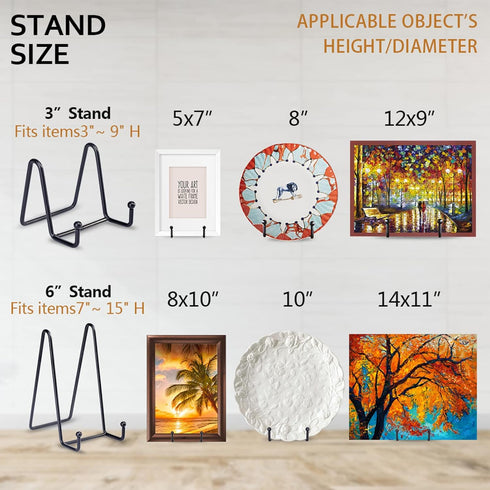 LIONWEI LIONWELI Decorative Plate Stand Holder, Picture Frame Stand Easel Display Stand for Cookbook