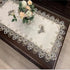 ZMNSZBD (20''X43'') Beige Embroidered Coffee Table Cover Rectangular Dust Cover
