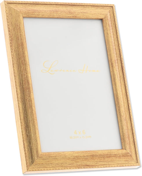 Lawrence Frames Classic Bead Picture Frame, 4x6, Gold