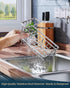Consumest Sink Caddy, Kitchen Sponge Holder + Dish Brush Holder with Drip Tray for Countertop, Stainless Steel Rustproof