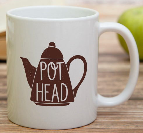 Retreez Funny Mug - Pot Head, Weed 11 Oz Ceramic Coffee Mugs - Sarcastic, Motivational Birthday Gifts for Friends