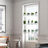 ZerzSemp 3-Tier 16 Inch Hanging Clear Plant Shelves for Windows, Acrylic Window Wall Plant Stand Shelf for Kitchen