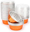 Beasea 50 Pack 8 oz Disposable Ramekins for Baking, Aluminum Foil Cups with Lids, Orange