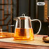 PARACITY Glass Teapot Stovetop 44 OZ, Borosilicate Clear Tea Kettle with Removable Stainless Steel Infuser for Tea