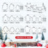 Christmas Cookie Cutter Set,18 Piece Stainless Steel Winter Christmas Cookie Cutters Shapes for Baking - Christmas Tree,Snowflake,Snowman,Gingerbread Man,Gingerbread Girl,Mitten by BYkooc