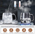 4 Pack 17.6oz/520ml DOPUDO Glass Teacups Glass Tea Cup with Infuser and Lid, Large Borosilicate Teacup,Tea Clear Mug