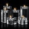 6 Pcs Crystal Tea Light Candle Holders Glass Votive Candle Stands Square
