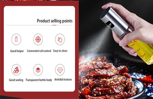 100ml Oil Sprayer for Cooking - Olive Oil Spritzer for Air Fryer, Salad, BBQ, Roasting