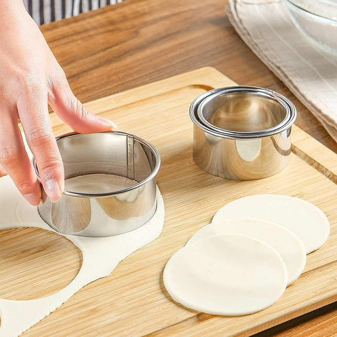 HULISEN Stainless Steel Round Cookie Cutter Set - 11 Circle Donut Doughnut Cutters for Baking