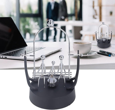 Perpetual Motion Desk Toy, Noiseless Swinging Sculpture, Silent Motion Office Decor Ornament