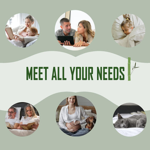 Full Size Waterproof Mattress Protector, Premium Cooling Bamboo Mattress Pad with 21" Deep Pocket