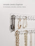 Zreal Necklace Holder, Acrylic Necklace Hanger, Wall Jewelry Organizer with 10 Jewelry Hooks in Seashell Shape (2-pack
