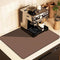 Coffee Mat for Countertops, Brown Absorbent Rubber Mat for Coffee Maker, Espresso Machine, Dish Drying Mat 16"x24"