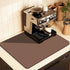 Coffee Mat for Countertops, Brown Absorbent Rubber Mat for Coffee Maker, Espresso Machine, Dish Drying Mat 16"x24"