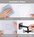 Kitchen Utensil Hanger with 6 Hooks, Under Cabinet Holder for Kitchen and Bathroom, 360° Rotatable Organizer Hook, 2