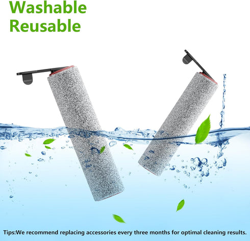H12 (H12Pro2 Replacement Vacuum Filters Roller Brushes Compatible with Dreame Pro Wet Dry Vacuum Cleaner, Efficient