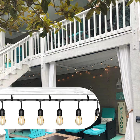 50 PCS Q-Hanger Screw Hooks with Safety Buckle Design - Christmas Lights Hanger Hooks for Outdoor Wire Fairy Lights