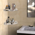 Set 2 10"x11"x2" GeekDigg Corner Shower Caddy - of No-Drill Acrylic Bathroom Organizer - Wall-Mounted Adhesive Shower