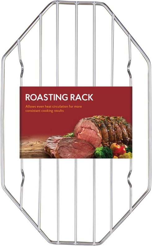 HIC Kitchen Heavyweight Chrome-Plated Steel Wire Roasting Baking Rack, 10 x 6-Inches
