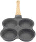 Egg Frying Pan, 4 Hole Non-Stick Omelet Pan, Easy Clean Aluminium Alloy Cooker for Breakfast