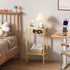 3-Tier YUFAM Side Table End Table Tall Night Stand for Living Room Bedroom Bathroom Office Furniture Natural