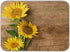 Absorbent Dish Drying Mat for Kitchen Counter, Yellow Sunflower Microfiber Reversible Drainer Mat (Medium 16 x 18 inch)