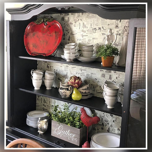 17.8 x 78 Inches Self-Adhesive Liner Paper, Removable Shelf Liner for Kitchen Home Decor, Newspaper