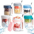 Ipukr Overnight Oats Containers with Lids & Spoons, 16 oz Reusable On-the-Go Cereal