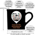 City to Cottage Handmade Dark Navy Blue Stripe Ceramic Extra Large Mug, 17.5oz/500ml for Hot Chocolate, Coffee