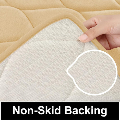 Colorxy Memory Foam Bathroom Rugs, Ultra Soft Non-Slip Bath Mat, Water Absorbent Machine Washable Bath Carpet Rug