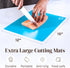 Extra Thick Flexible Plastic Cutting Board Mats, Set of 6, Dishwasher Safe with Food Icons