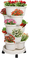 Hourleey Strawberry Planter, 5 Tier Stackable Gaden Tower for Flowers, Vegetables, Grow