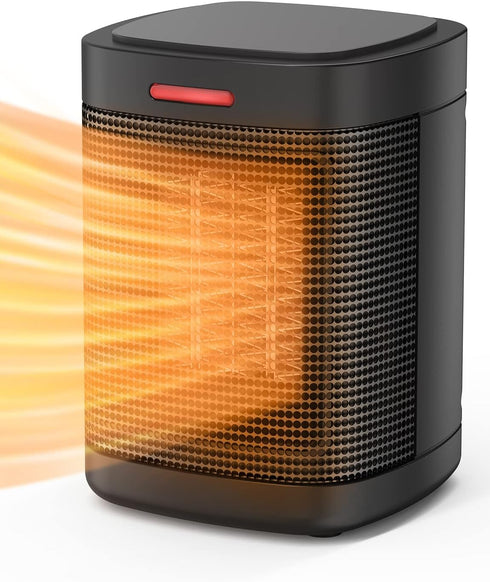 Space Heater, 500W Small Indoor Heater, Ceramic Personal Heater with Overheating & Tip-Over Protection for Home Office