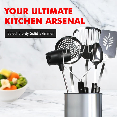 Chef Craft Select Stainless Steel Sturdy Skimmer, 13.25 Inch