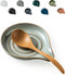 LAUCHUH 5" Large Spoon Rest for Stove Top, Ceramic Holder for Kitchen Utensils, Unique Gray