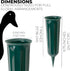 Black Duck Brand Green Plastic Cemetery Memorial Grave Flute Flower Vases, 9.75", 2 Pack