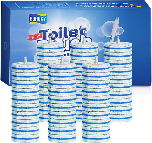 60pc Refills Disposable Toilet mats Brush Cleaning System, Toilet Cleaning Brush, 60