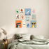 Aroutde 12Pcs Baby Nursery Room Decor, Cartoon Animal Playroom Canvas Wall Art Kids Transport Inspirational Quotes
