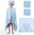 UNEEDE Blue Elephant Bath Hooded Towel for Kids,Extra Soft and Fast Drying