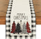 Artoid Mode Watercolor Buffalo Plaid Christmas Trees Table Runner - Merry Xmas Seasonal Holiday Kitchen Dining Decor 13