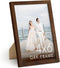 HAUS AND HUES 4x6 Walnut Oak Frame - Wooden Poster Display, Rustic