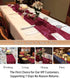 ShinyBeauty Burgundy Table Runners, 2 Packs 12''x72'' Wine Sequin Table Runners for Wedding, Party Decoration