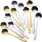 12-Pack Flower Spoons by IRONX, 18/0 Stainless Steel, Creative Cute Tableware, Mini Teaspoon Dessert Spoons