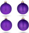 Set of 4 Matte Purple Glass Ball Christmas Ornaments, 4 Inches