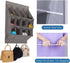12 600D 6 Over the Door Shoe Organizer, Grey Pockets Hanging Shoe Storage Rack with Large Deep Pockets, Oxford Fabric