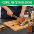 Hiware Bamboo Cutting Board for Kitchen, Heavy Duty Wood Cutting Board with Juice Groove, 100% Organic Bamboo, 15" x 10"