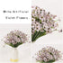 Artificial Outdoor Flowers, 8 Bundles UV Resistant Plastic Faux Violet Flowers for Garden Porch Window Box Decoration