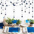 52Ft Navy Blue White Silver Paper Garland, Gender Reveal Hanging Decoration Streamer Banner for Graduation, Wedding,